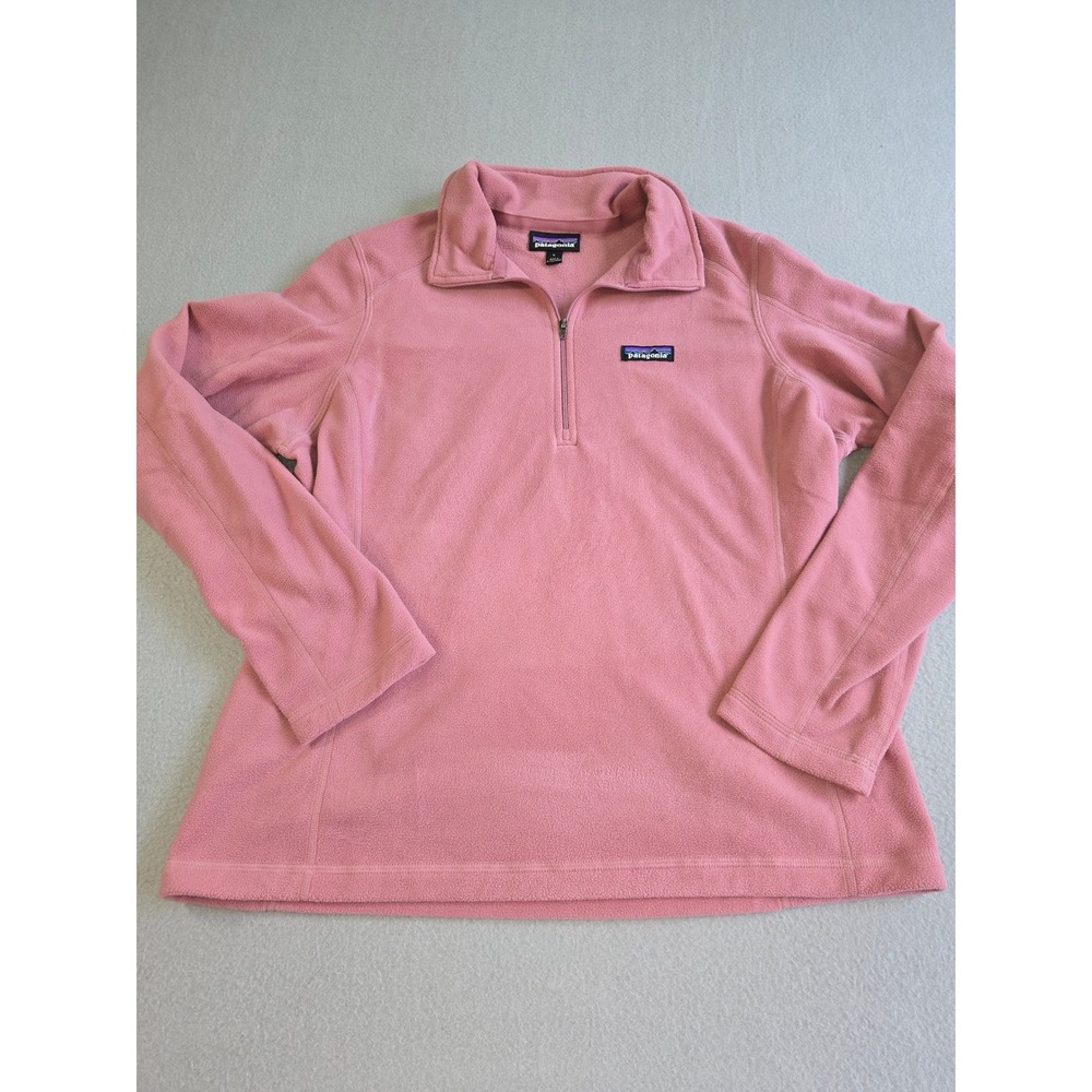 Patagonia Micro D Quarter-Zip Fleece Pullover Womens Large Rosehip Pink 26278